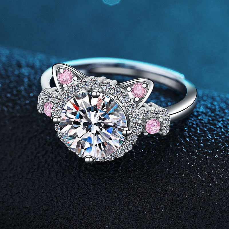 Anillo Gatito Plata
