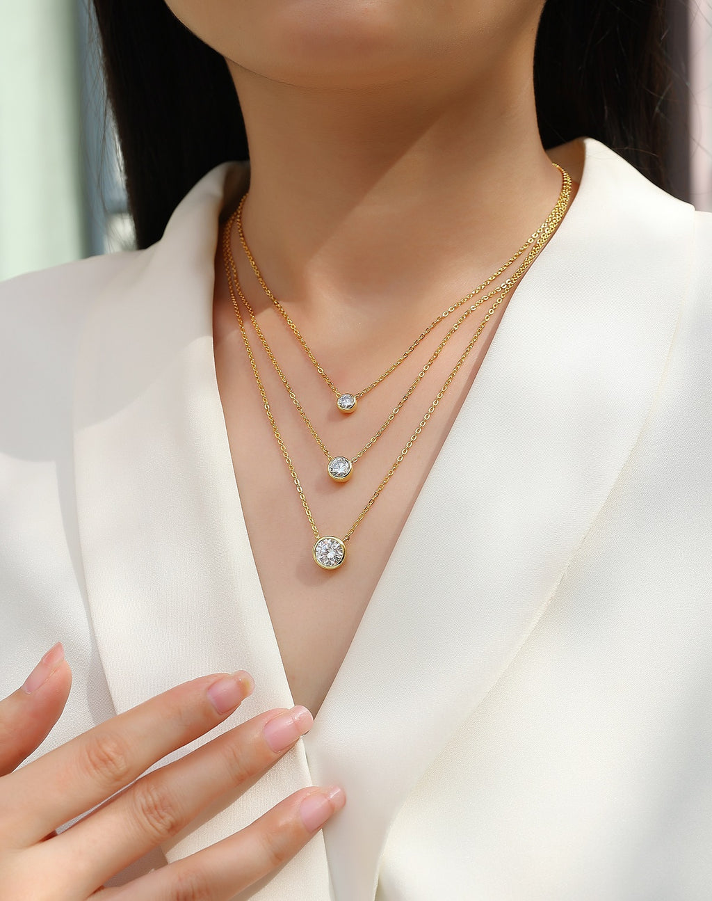 Collar Moissanita Oro