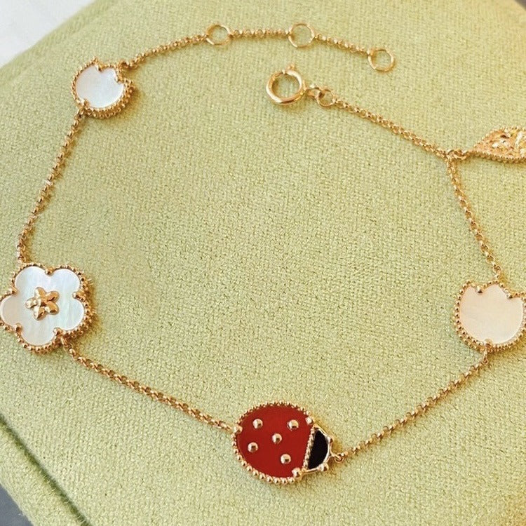 Pulsera Mariquita Dorada