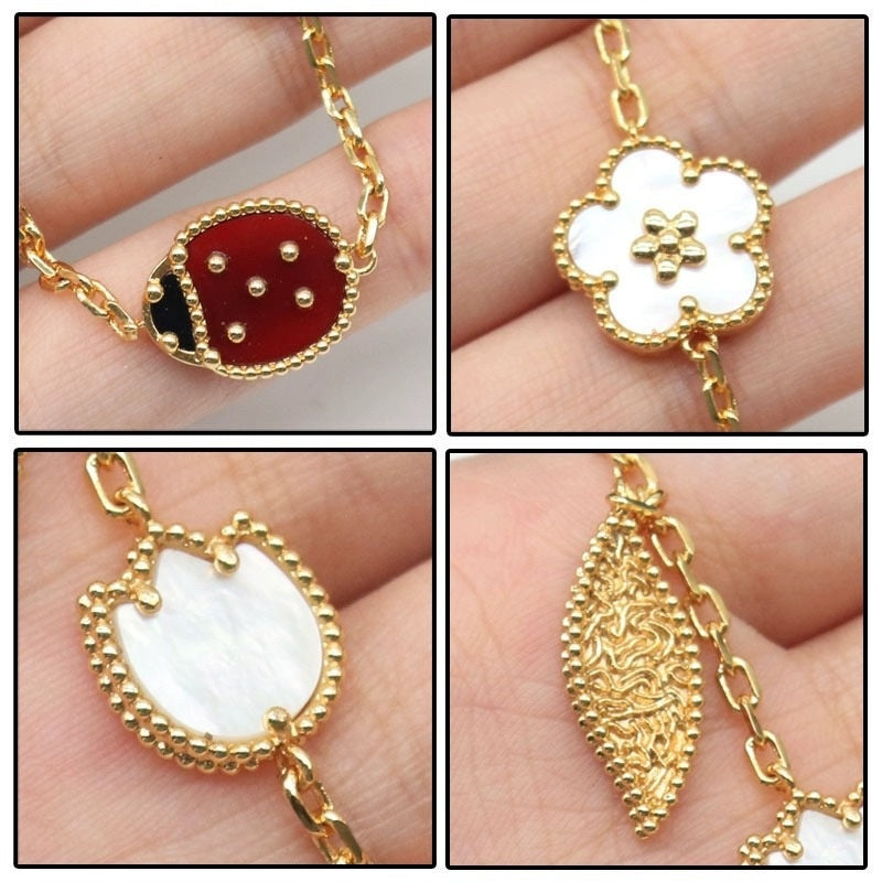 Pulsera Mariquita Dorada