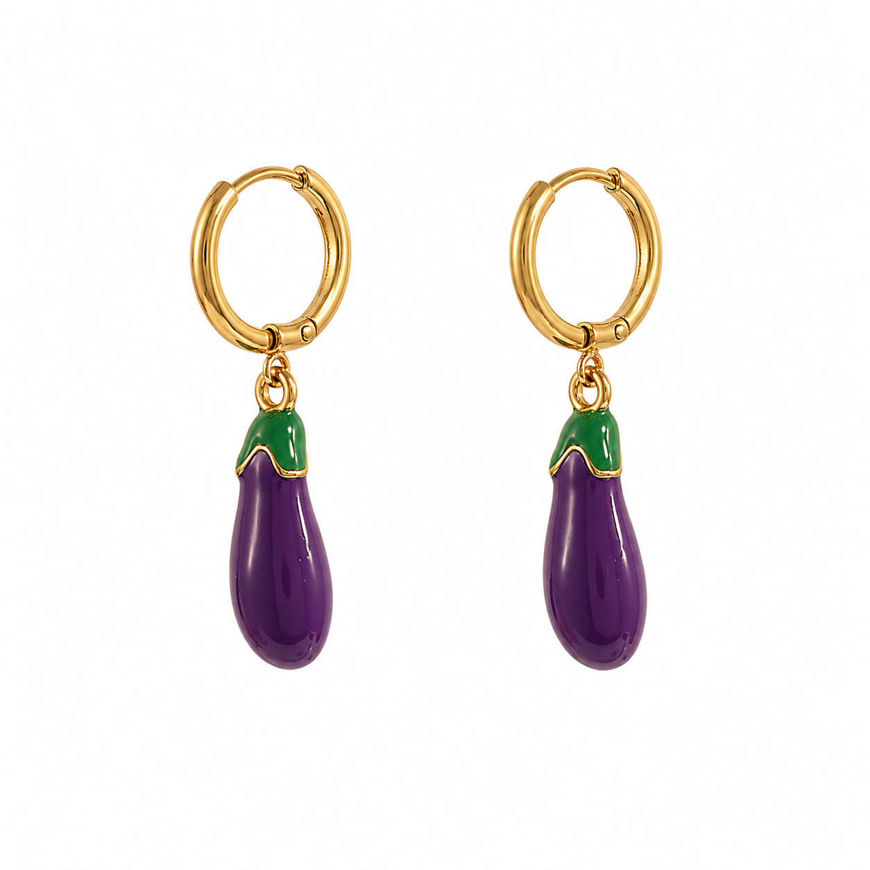 Pendientes Berenjena