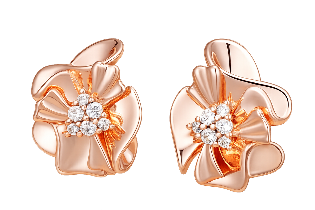 Pendientes Rosa Oro