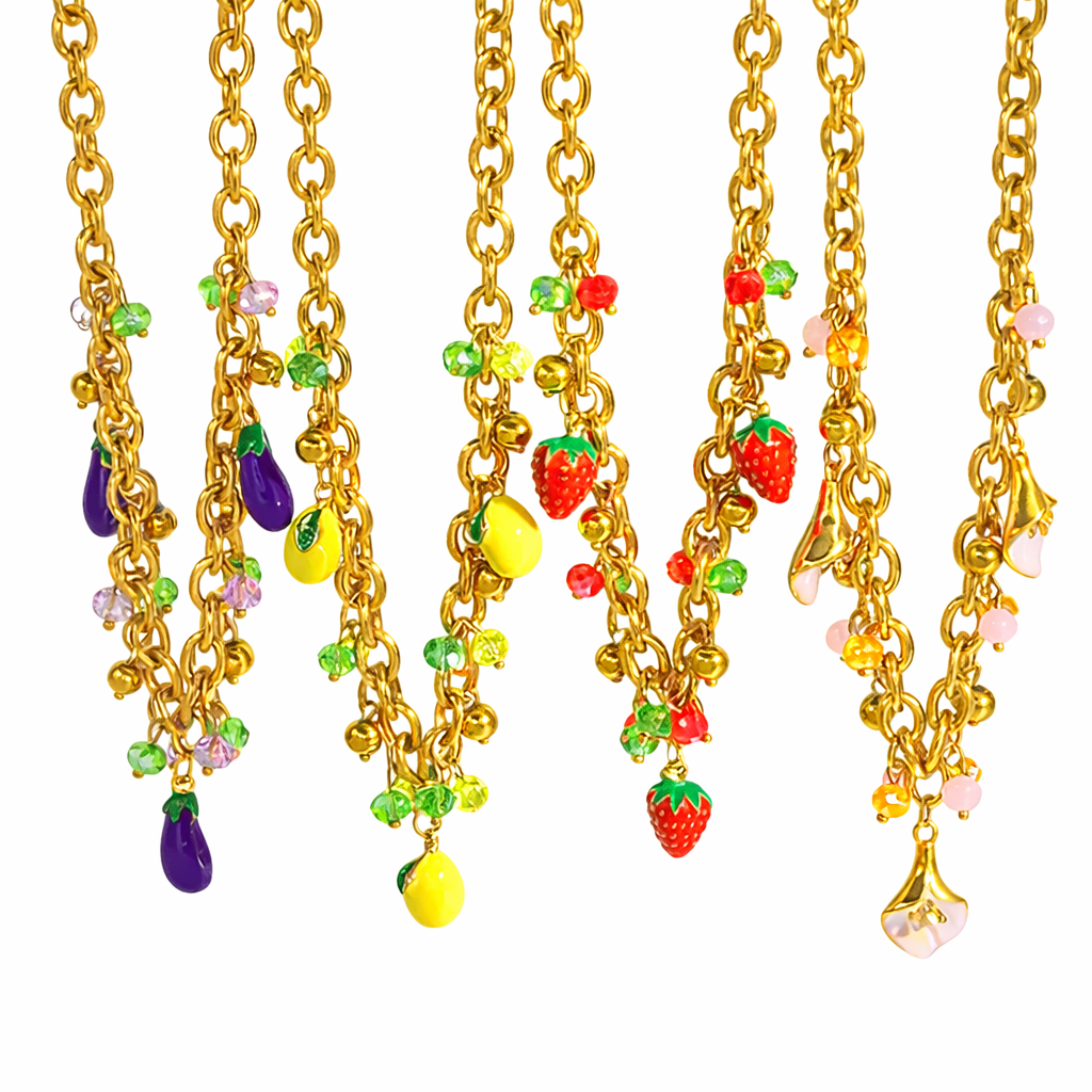 Collar Frutas Dorado