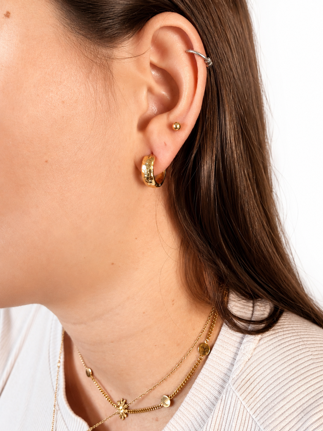 Pendientes Oro Ondulado