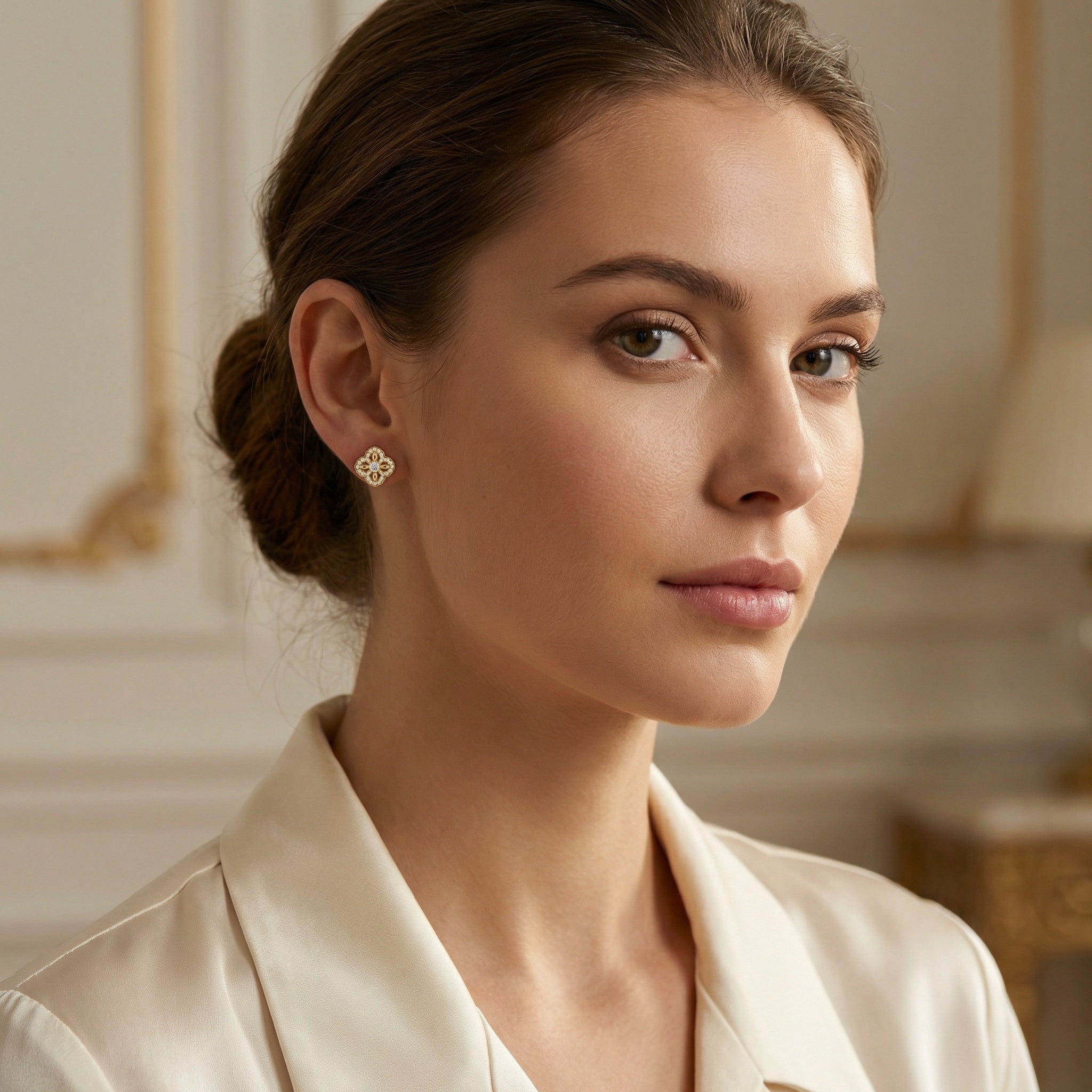 Pendientes trébol de cuatro hojas