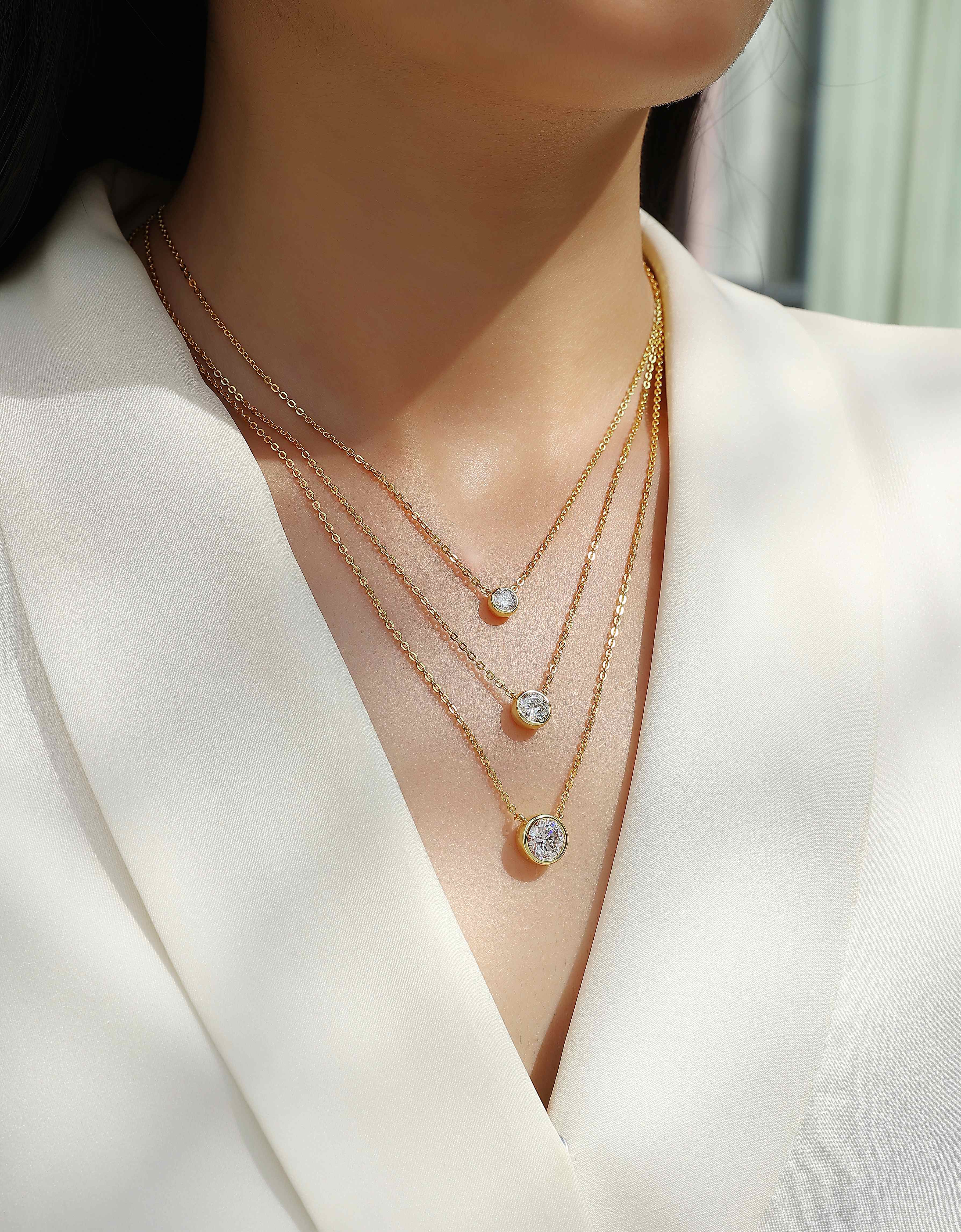 Collar Moissanita Oro