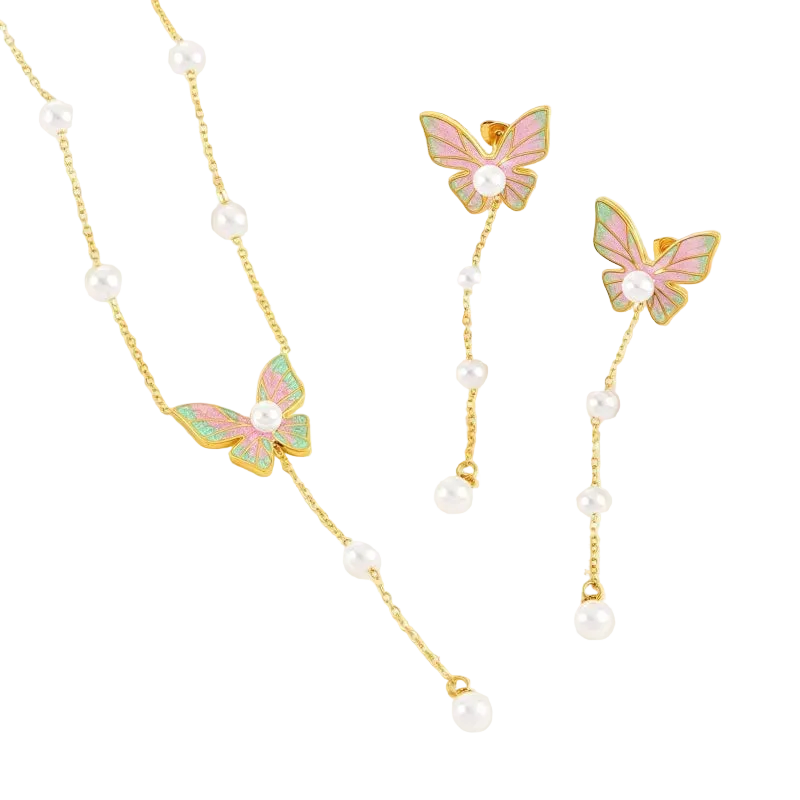 Conjunto Mariposa Esmaltado